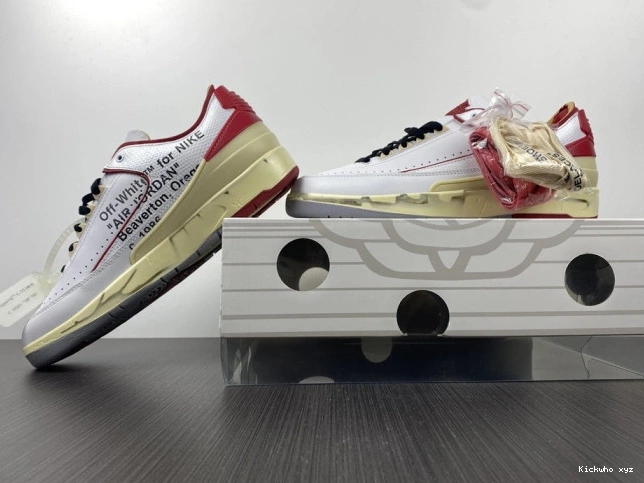 SP Red Retro 2 Low Off-White Jordan White DJ4375-106 0713